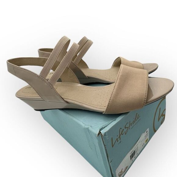 NWT LifeStride Womens Yolo Soft System Wedge Sandals Tender Taupe Size 11M - Picture 4 of 10